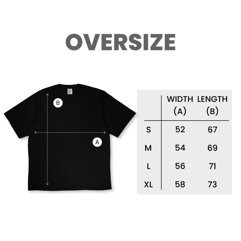 Size Chart Overize