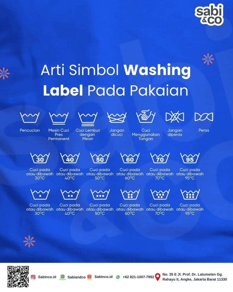 arti simbol washing label pada pakaian
