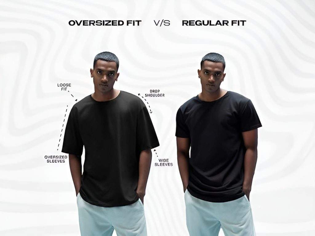 Kaos Oversize vs Regular Fit