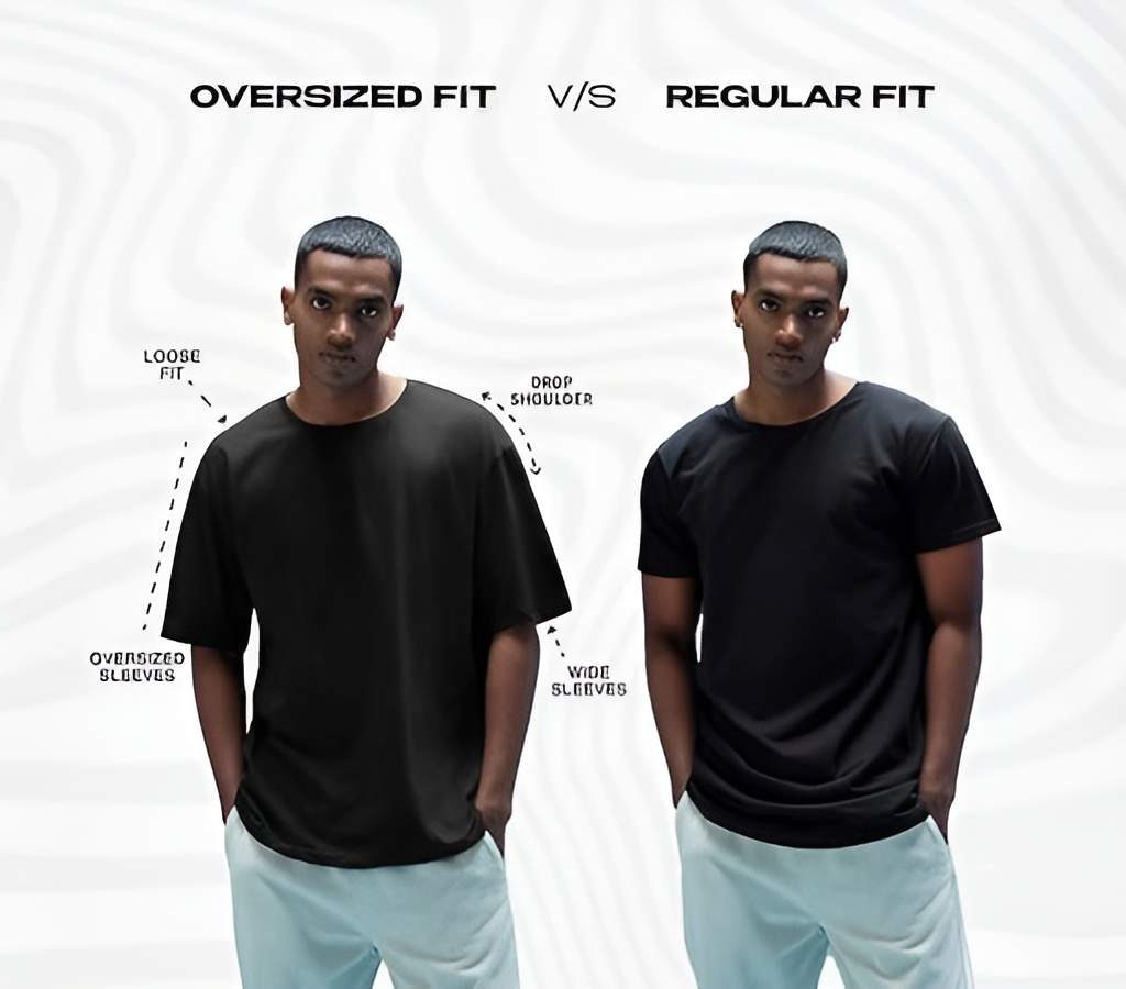 Kaos Oversize vs Regular Fit