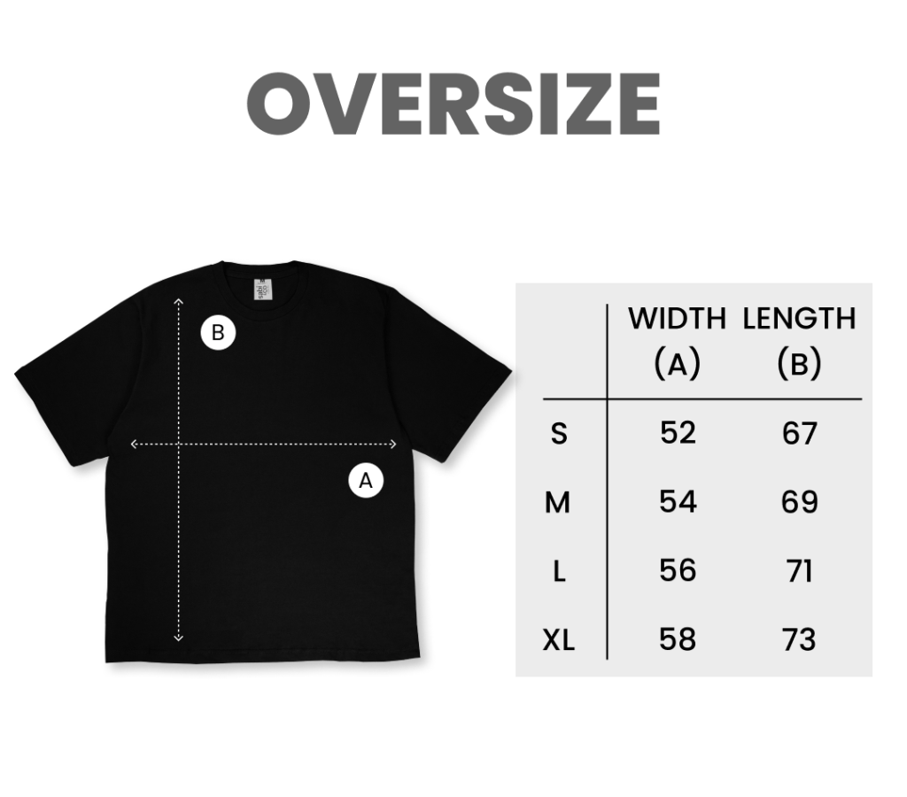 Size Chart Overize