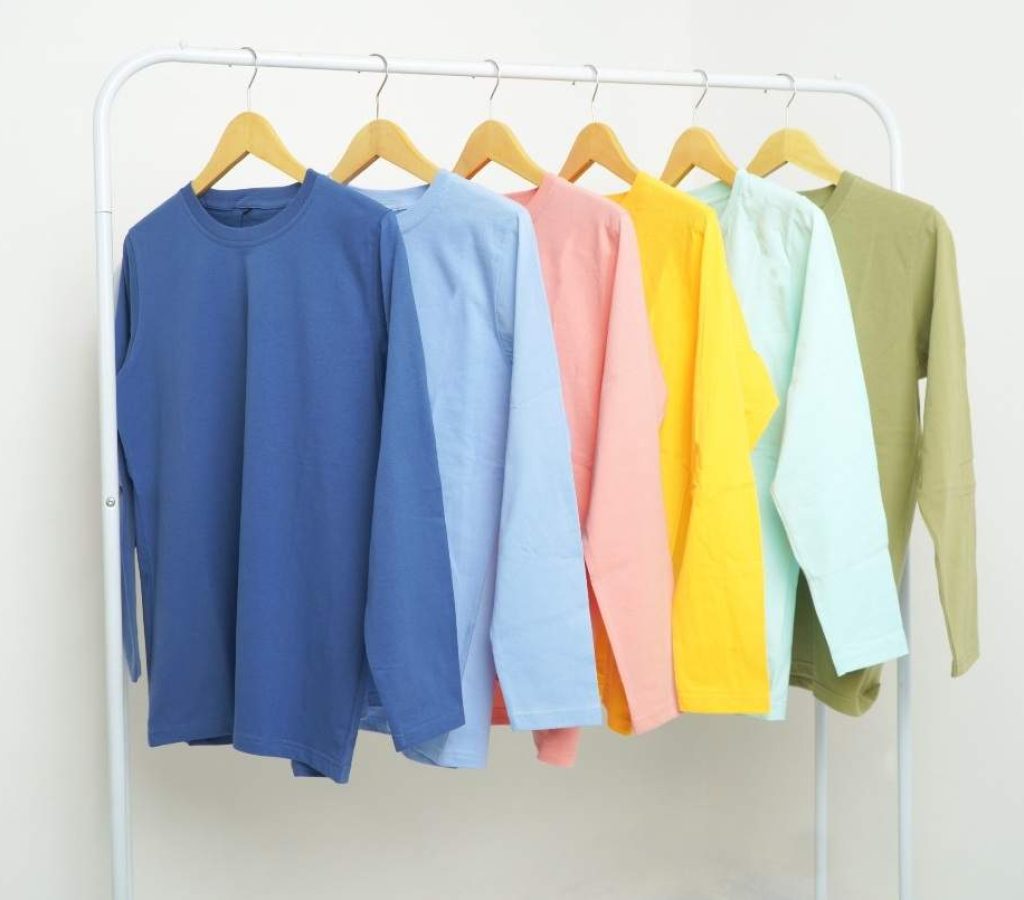 kaos polos warna pastel